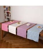 Meringue Check Runner Blue with royal blue Check