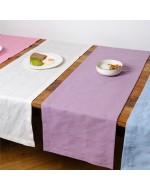 Meringue Check Runner Lilac with Yellow Check