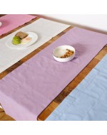 Meringue Check Runner Lilac with Yellow Check