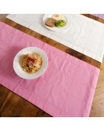 Meringue Check Runner Pink with red Check