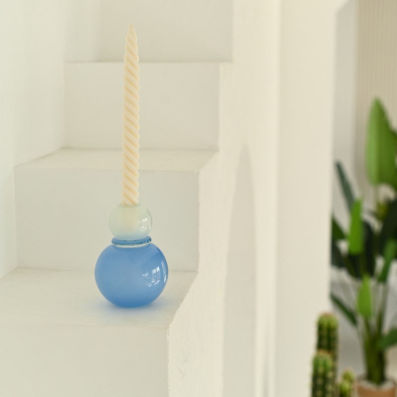 Candlestick Moon Blue