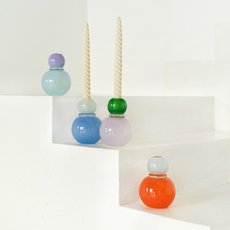 Candlestick Moon Blue