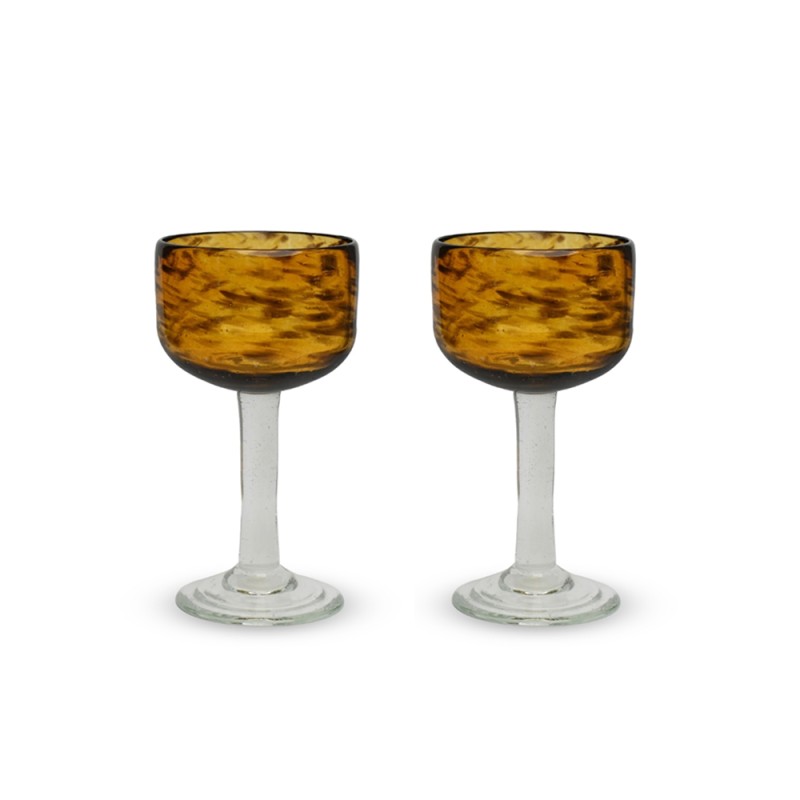 Glasses from thick glass (set of 2 pcs)