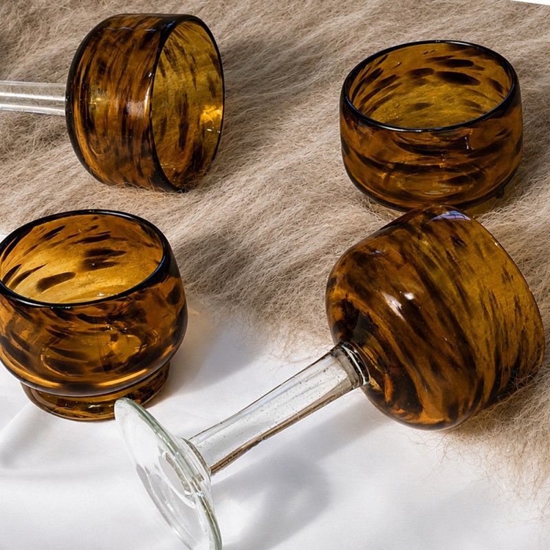 Glasses from thick glass (set of 2 pcs)