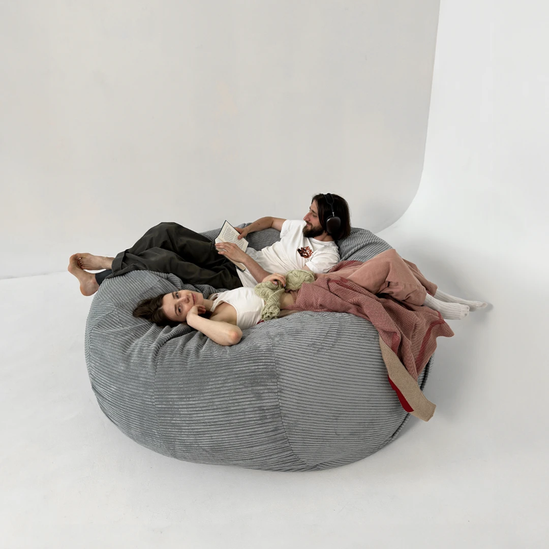 Сhair pouf for home Cloud Large Velor French Vanilly