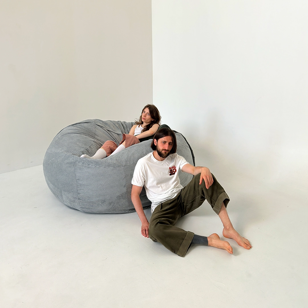 Сhair pouf for home Cloud Large Velor French Vanilly